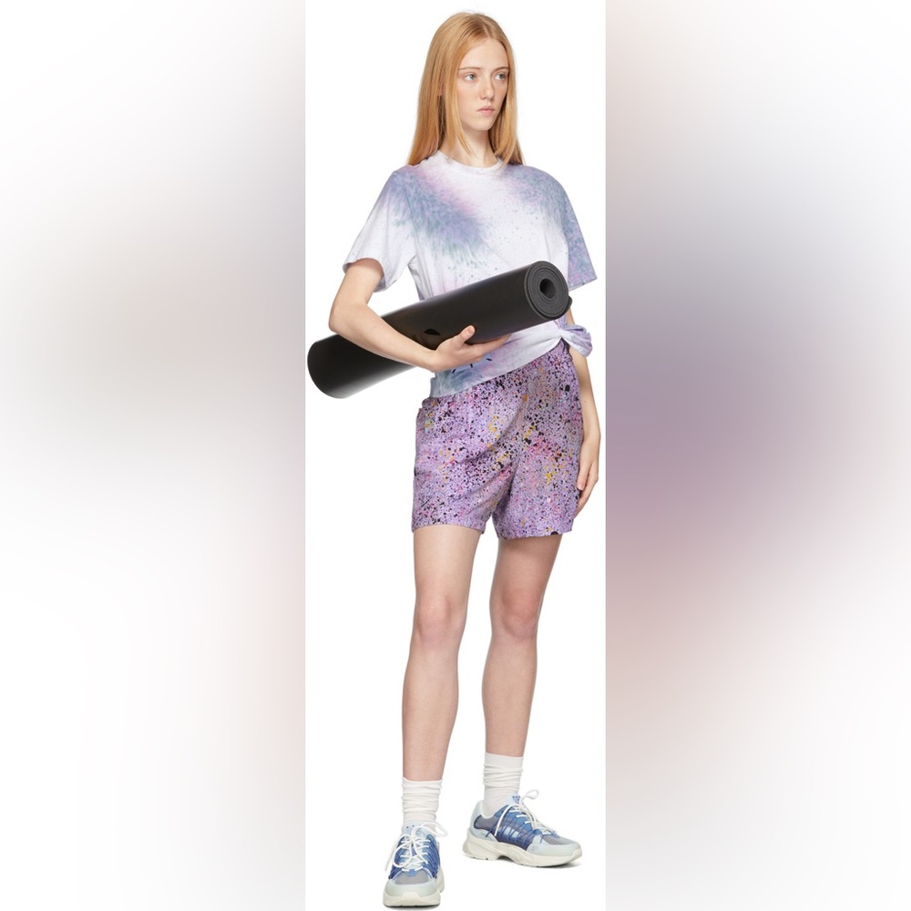 NWOT McQ Alexander McQueen Purple Hyper Speckle Shorts Large
